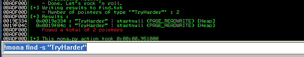 TryHarder was found on the HEAP