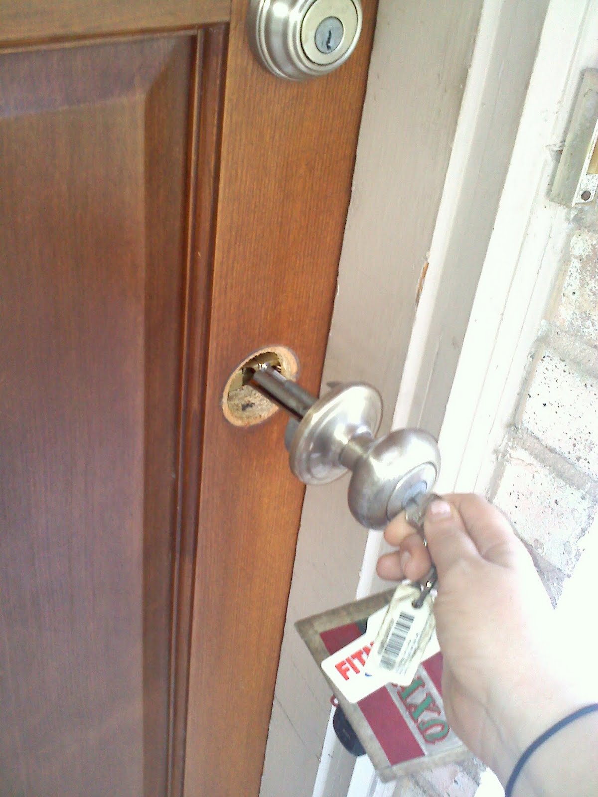 ...Where The Heart Is... Hairs, a doorknob and one cute kitty!