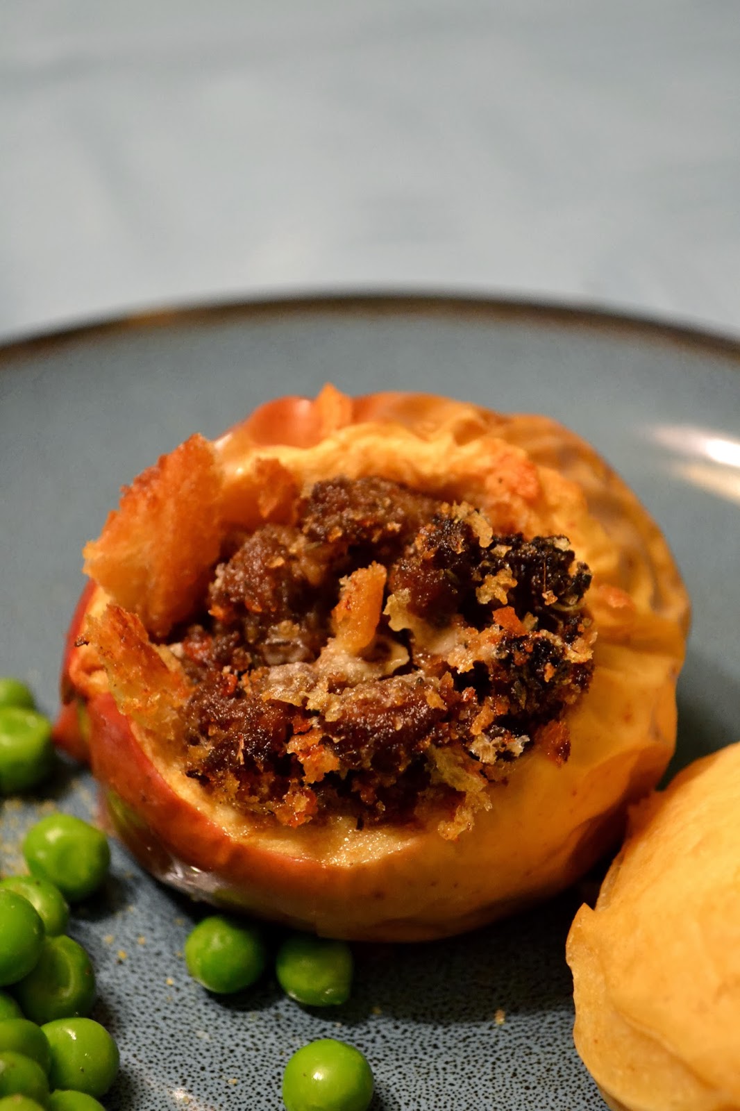 Simple Savory & Satisfying Savory Baked Apples Stuffed with Sage and