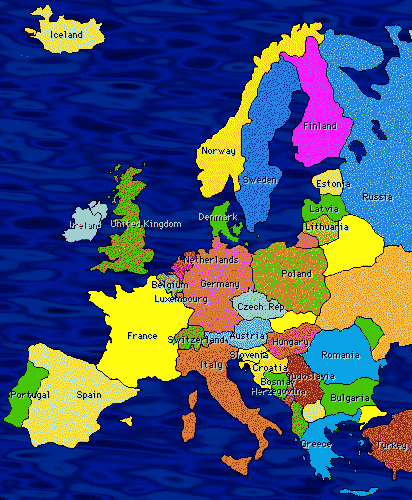 Тест европа в мире. Южнее в Европе растут.