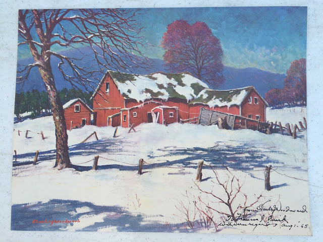 Stanley Woodward Print of New Hampshire Farm in Winter