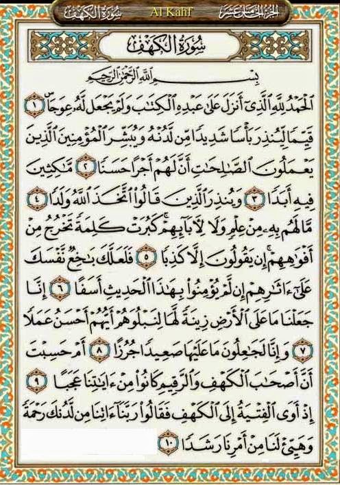 Inilah Rahasia Membaca Surat Al Kahfi Di Malam Jumat