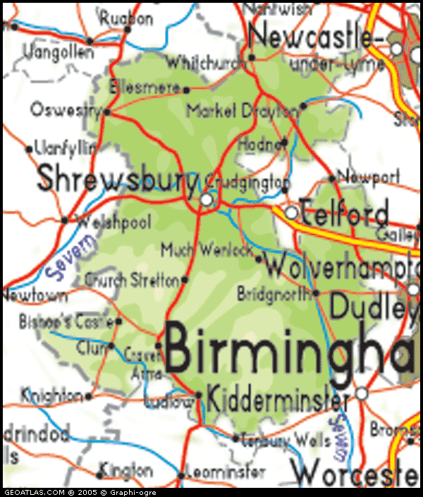 Map of Shropshire City Picture United Kingdom Map Regional City Province