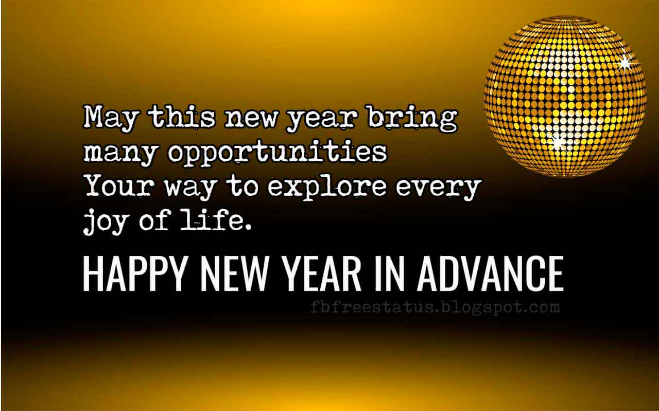 Advance Happy New Year Images, Wishes and Quotes
