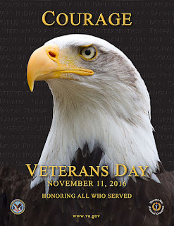 Image of an eagle on a poster commemorating Veterans Day 2016 Image of an eagle on a poster commemorating Veterans Day 2016