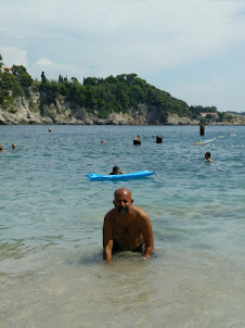 A swim in the Adriatic sea in Dubrovnik in Croatia.