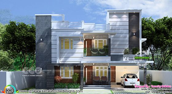 Front elevation 3d rendering of the house