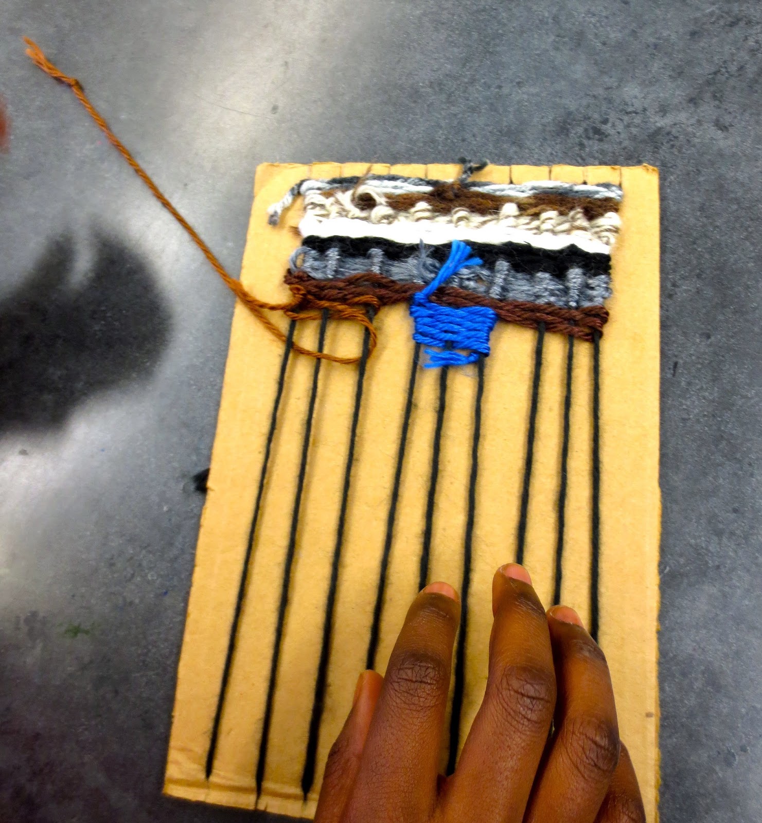 Zilker Elementary Art Class 3rd Grade Weavings