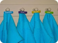 Navneskilte til håndklæder DIY