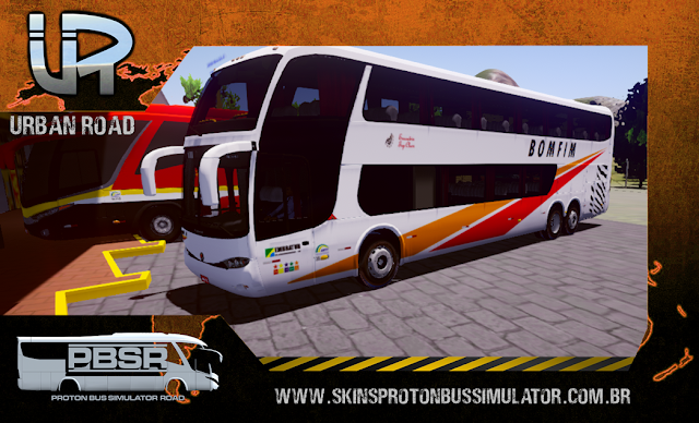 G6 1800 DD Viação Bomfim Skin Proton Bus Simulator - G6 1800 Scania K124 Viação Bomfim