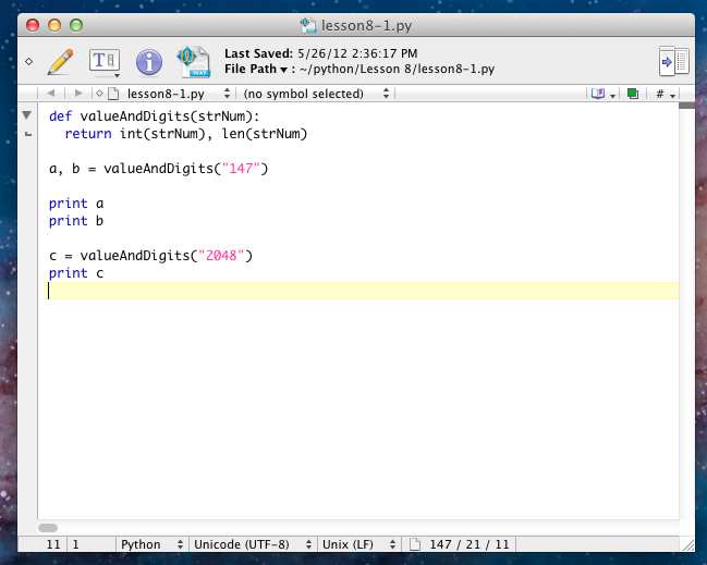 Getting Started with Python: Lesson 8 - Tuples and String Formatting