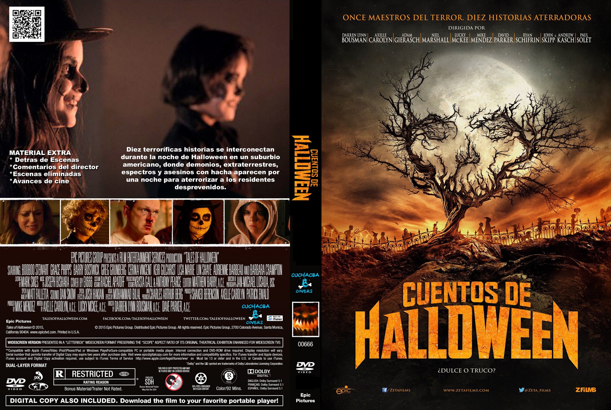The Horrors of Halloween: TALES OF HALLOWEEN (2015) Sales Sheet, VHS, DVD  and Blu-ray covers