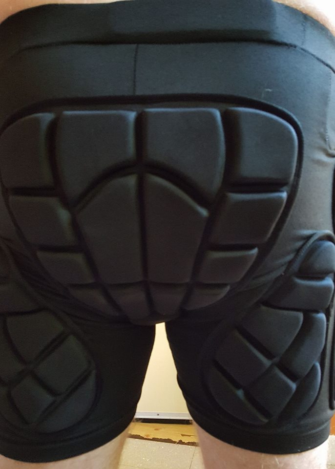 Shinmax Impact Padded Shorts,Mens Womens Protective Padded Compression