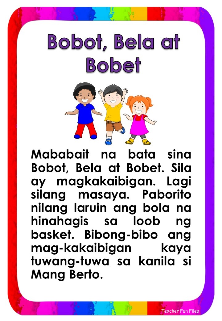 Teacher Fun Files Tagalog Reading Passages 17