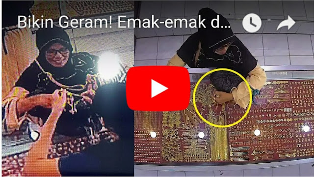 Emak-emak di Makassar Curi 50 Gram Emas 23 Karat, Perhatikan Gerakan Tangannya Bikin Geram
