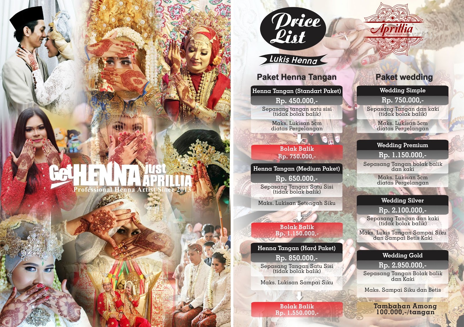 HENNA PERNIKAHAN Pricelist Henna HENNA PERNIKAHAN Pricelist Henna