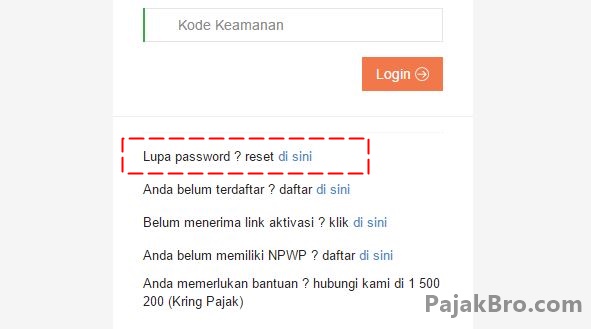 Lupa Email Lupa Password DJP Online