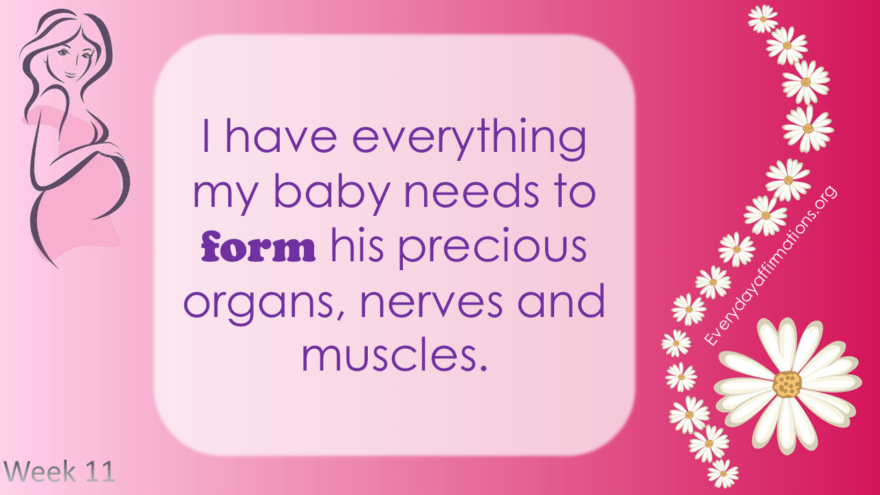 Positive Pregnancy Affirmations First Trimester Week 11
