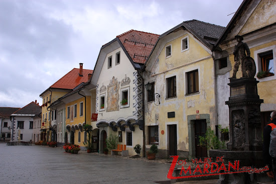 Casas de la famosa plaza de Radovljica