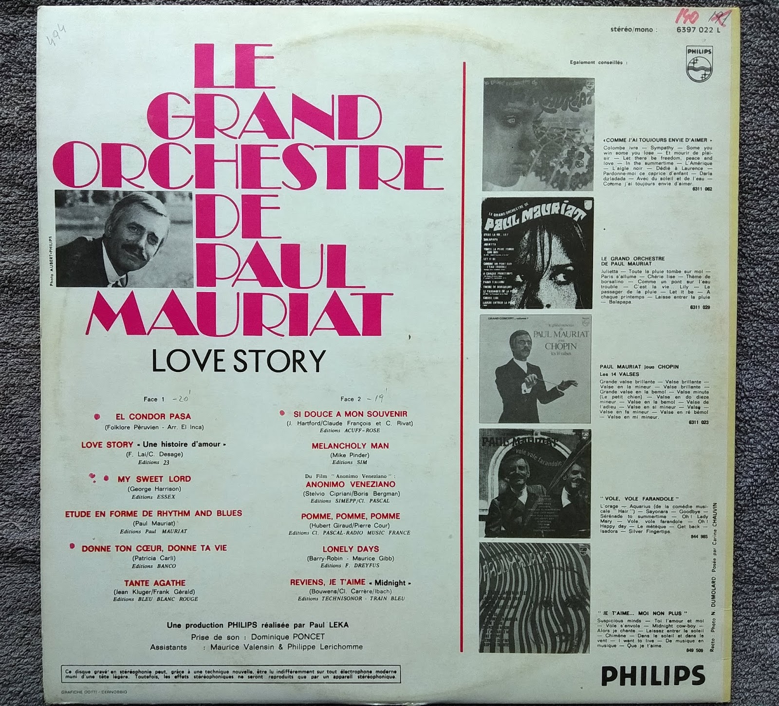 Le Grand Orchestre De Paul Mauriat - Love Story.