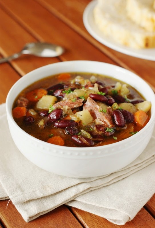 Slow Cooker Ham & Kidney Bean Soup The Kitchen is My Playground