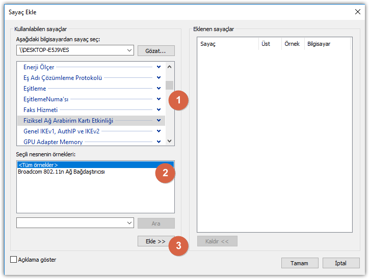 Windows'da Performans izleyicisi ile nasıl çalışılır 6 Saya%25C3%25A7%2BEkle%2B2018 07 01%2B15.12.32