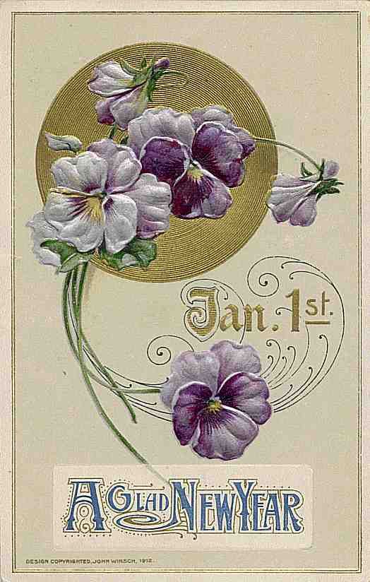 Happy New Year! Vintage Greeting Cards Tutt'Art
