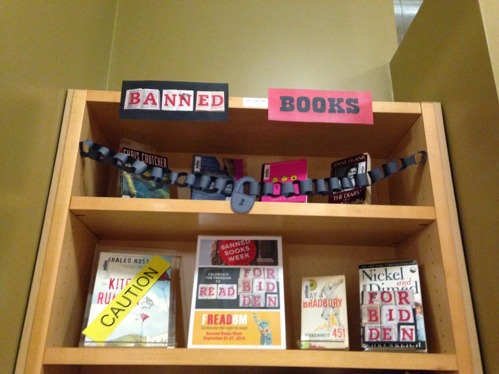 Librarian on Display September Banned Books Week (Display 3) Banned Books