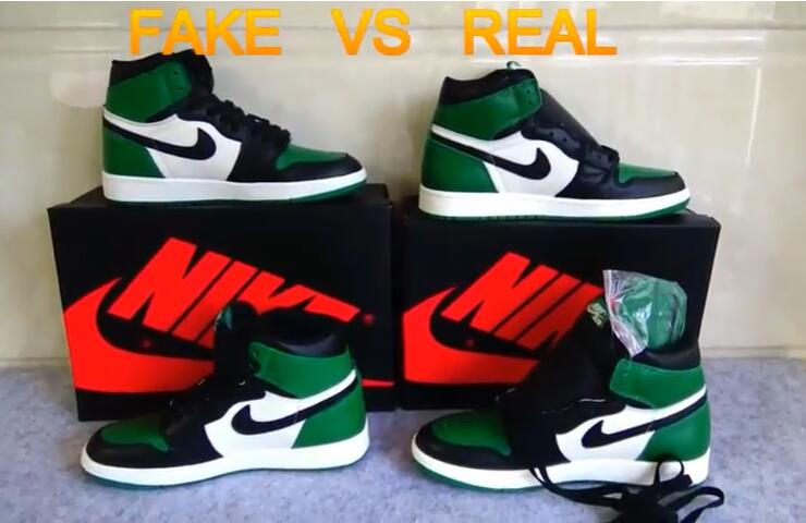 fake pine green jordan 1