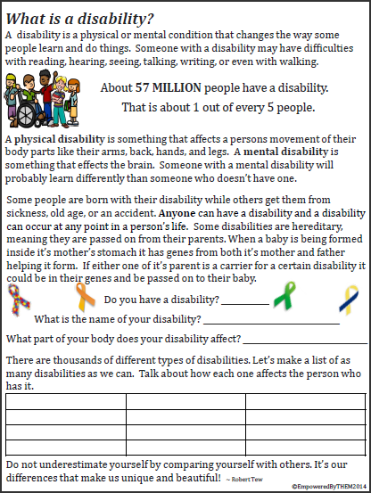 Empowered By THEM: Teaching Disability Awareness
