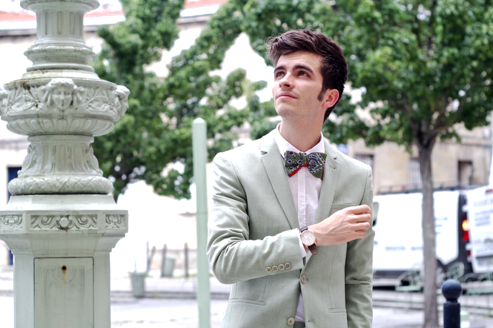 BLOG-MODE-HOMME-VOYAGE-STYLE_costume-skinny-slim-vert-anis-sauge-asos-habiller-mariage-été-cinabre-paris-bordeaux-bandana-paraboot-michael