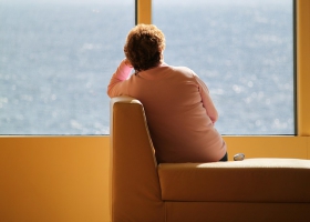 Picture of a lonely woman. Picture of a lonely woman.