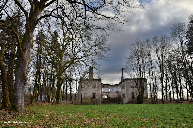 Ruina pałacu w Skale niedaleko Lwówka Śląskiego