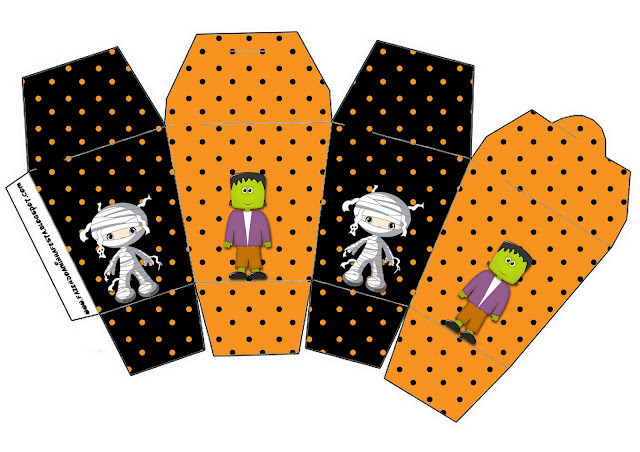 Frankenstein and Friends:  Free Printables, Party Favor Boxes.