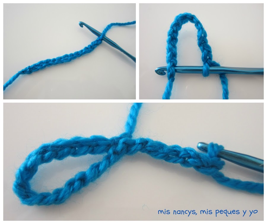 mis nancys, mis peques y yo, guirnalda con bolas de crochet, principio de la guirnalda