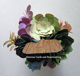 Papercraft succulents birthday card with cut files for Silhouette and Cricut.