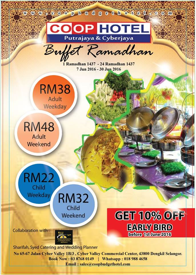 Senarai Buffet Ramadhan Putrajaya 2016 coop hotel putrajaya