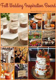 Planning a fall wedding? Be sure to start your planning with this Fall Wedding Inspiration Board from www.abrideonabudget.com.