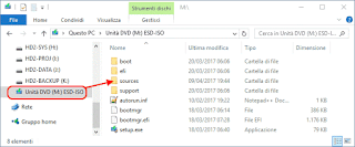 Montaggio file ISO Windows 10