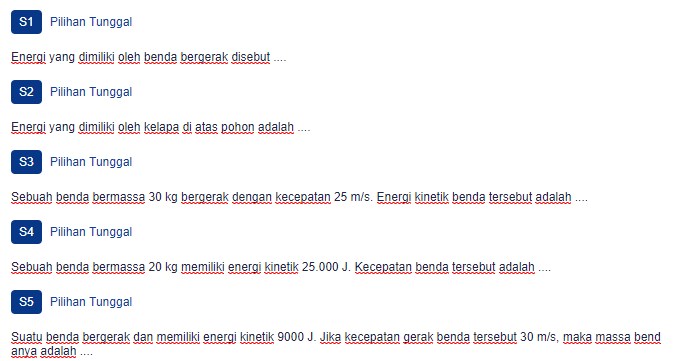Contoh Soal Energi Potensial dan Energi