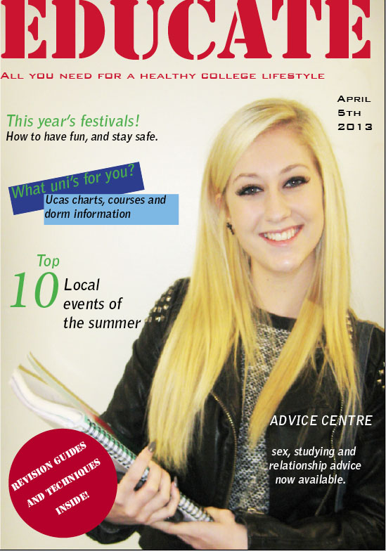 Beth Sumecki Production Student Magazine Cover