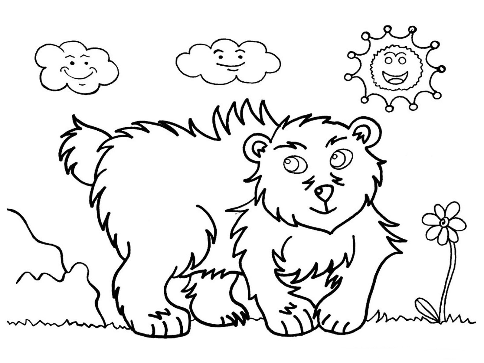 Brown Bear Coloring Pages - Learny Kids