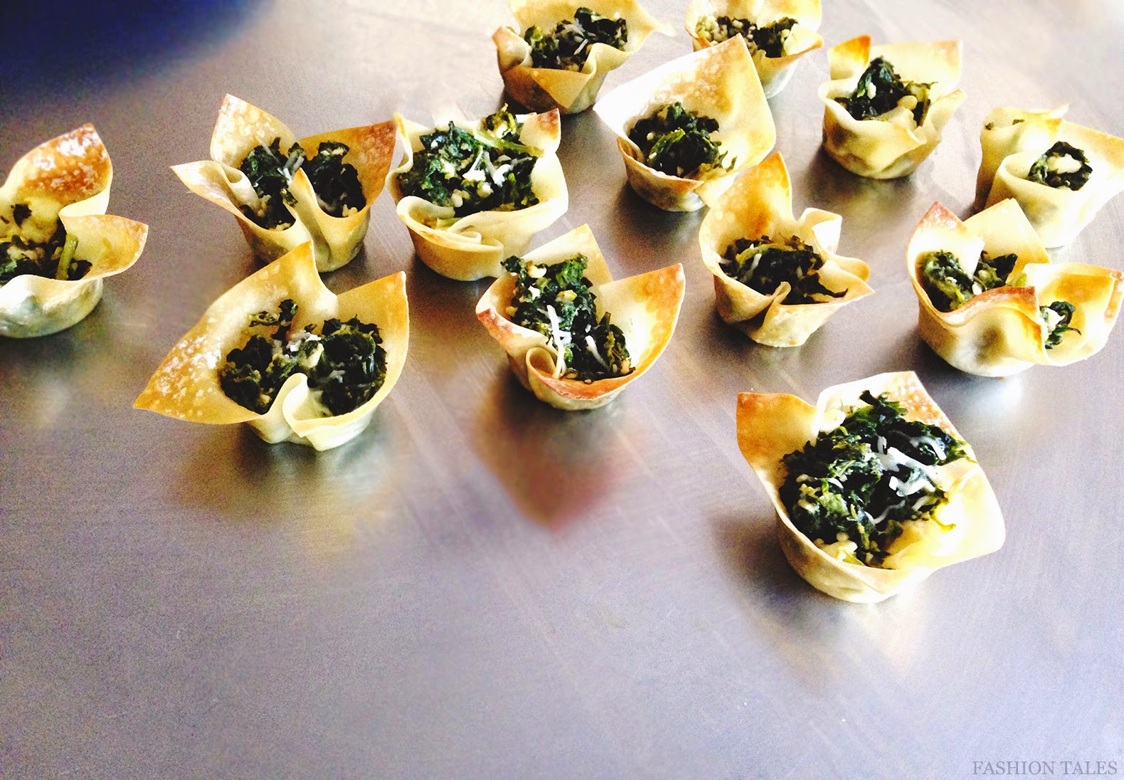Easy Hors d'oeuvres Spinach Cups FASHION TALES
