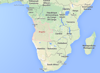Gambar Peta negara Angola