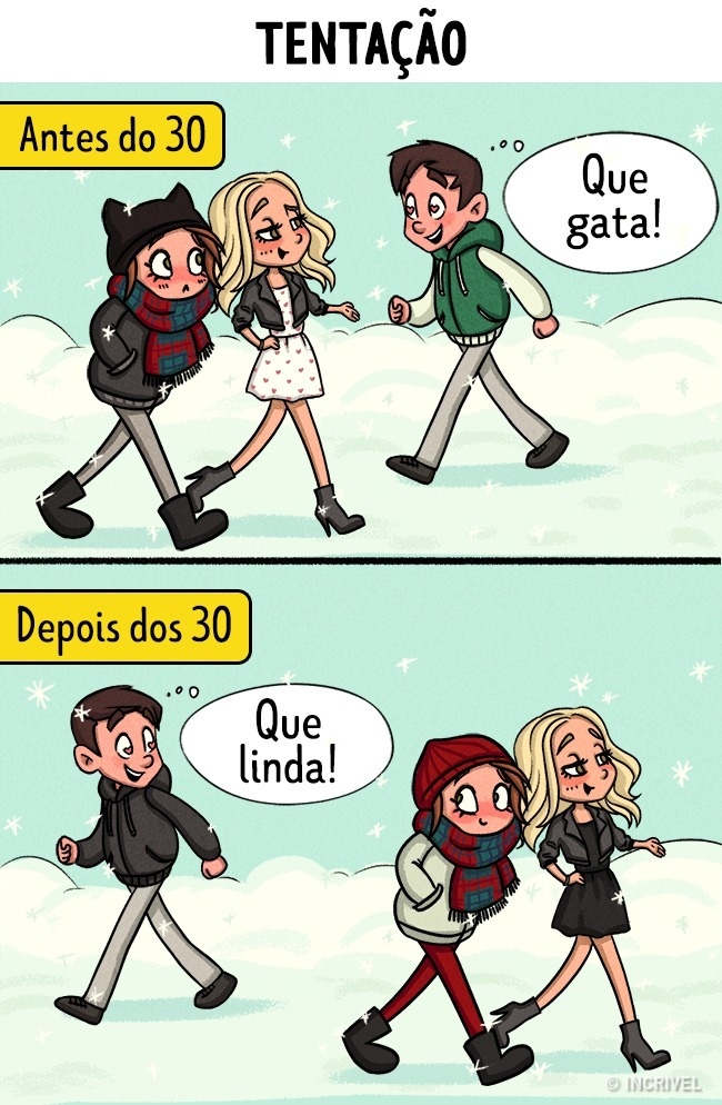 O amor antes e depois dos 30 anos O amor antes e depois dos 30 anos