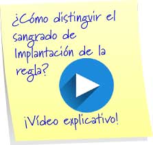 distinguir sangrado implantacion