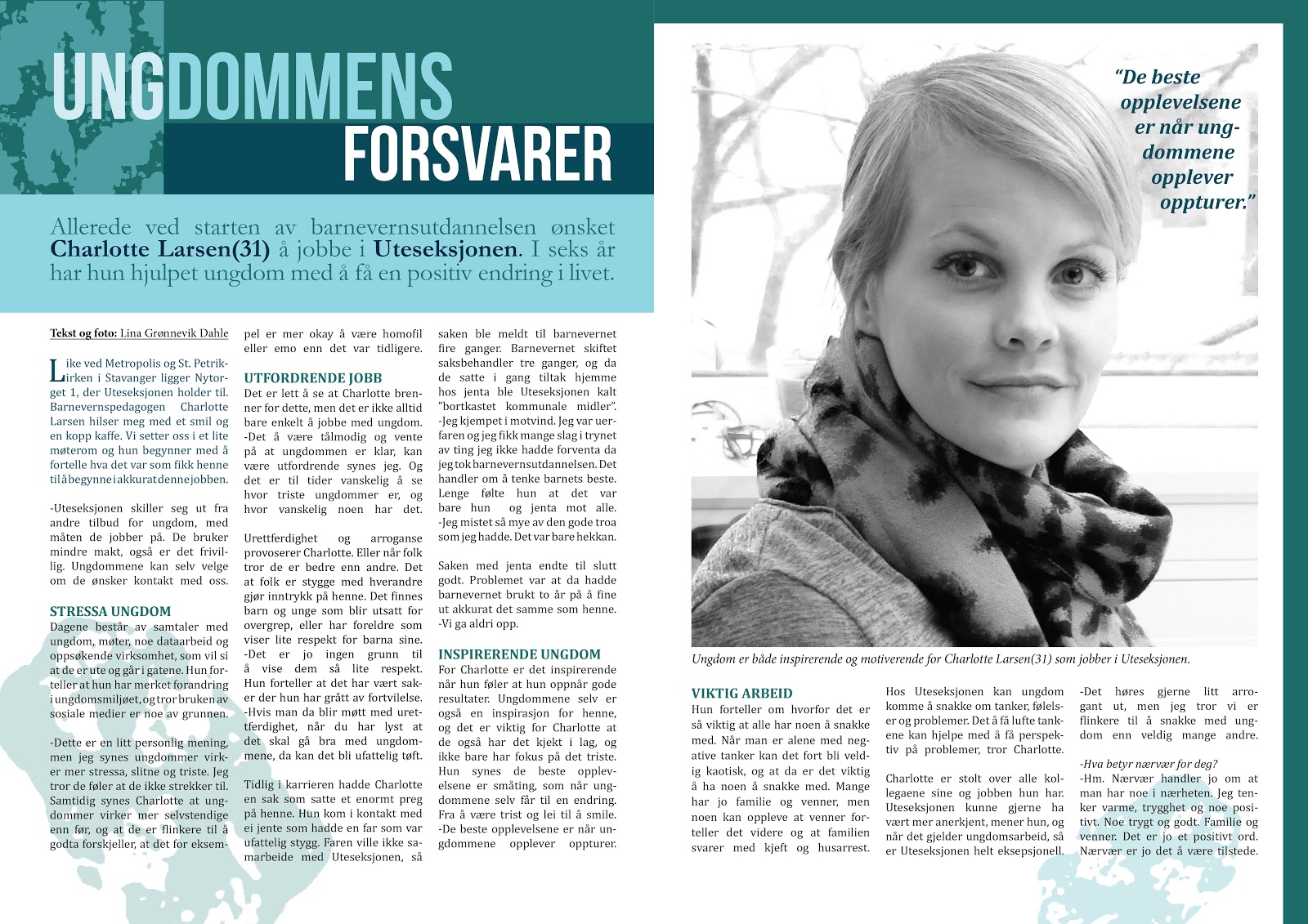 Lina sin MK-blogg: Portrettintervju