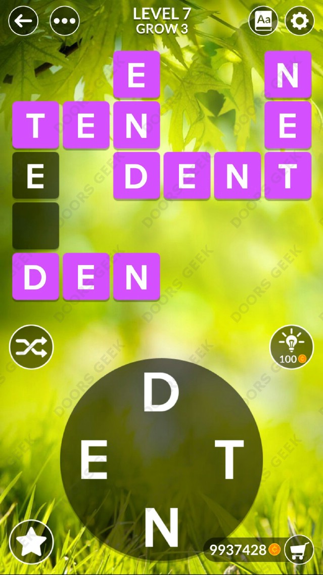 Wordscapes Level 7 Answers ~ Doors Geek