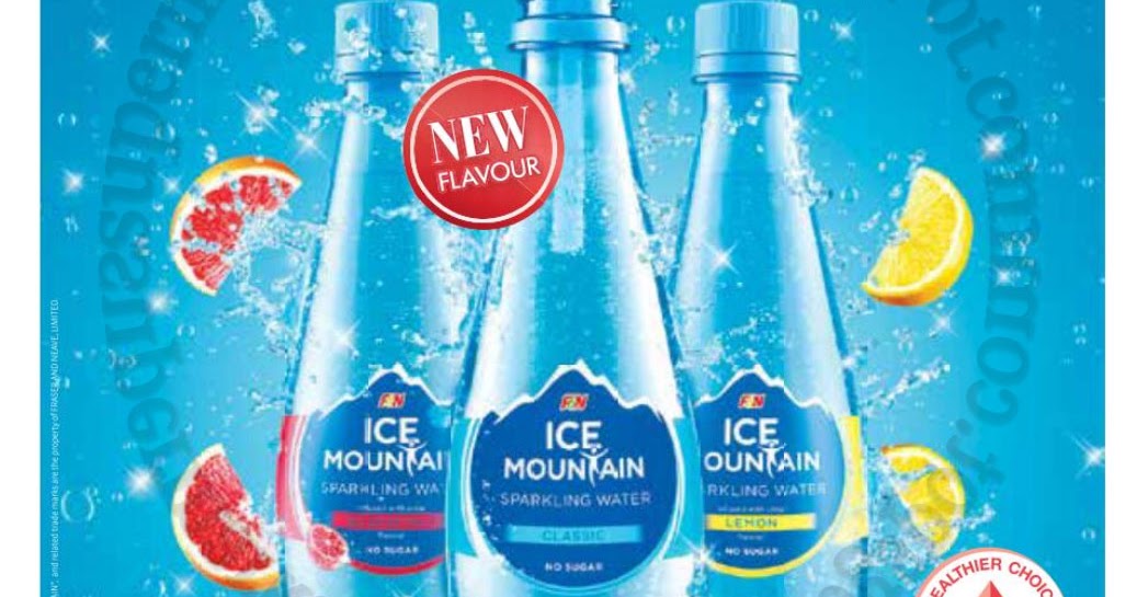 ICE MOUNTAIN Sparkling Water In Three Fruity Flavours, 52 OFF