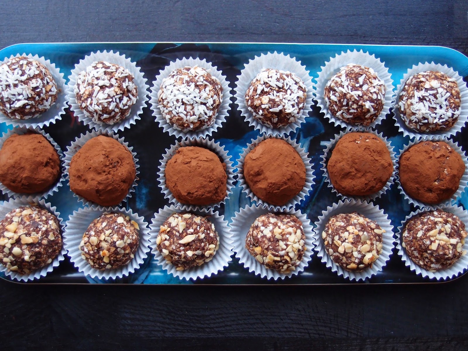 The VegHog Danish style cocoa and rum balls